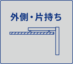 外側・片持ち